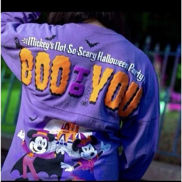 Disney Tops - 2025 Disney Mickeys Not So Scary Halloween Party Spirit Jersey Boo Large NWT